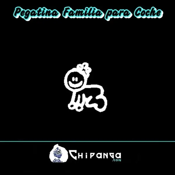 Pegatina familia para coche Hija Bebe - Imagen 2