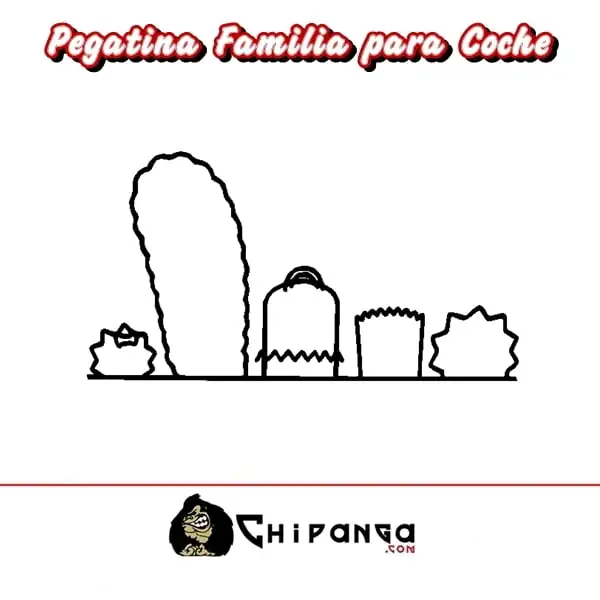 Pegatina Los Simpsons familia