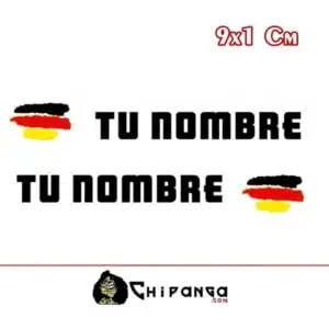 Pegatinas Nombre con Bandera Alemania Pincelada