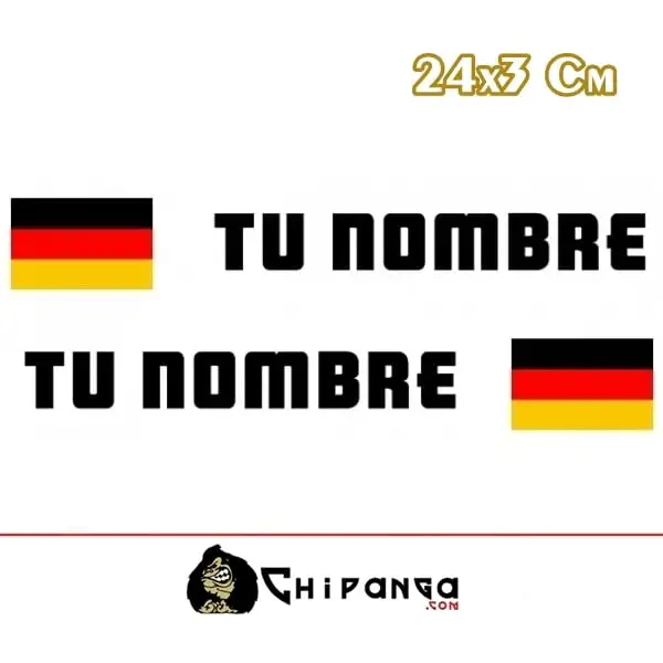 Pegatina Nombre con Bandera Alemania R