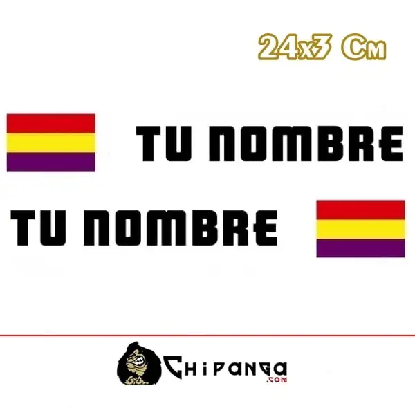 Pegatina nombre bandera republicana