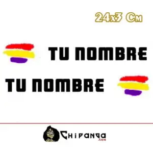 Pegatina nombre bandera republicana pincelada