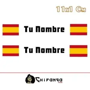 pegatina nombre con banderas españa dos