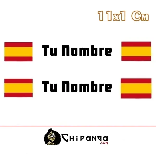 pegatina nombre con banderas españa dos