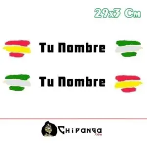 Pegatina Nombre Bandera Rally España y Andalucia