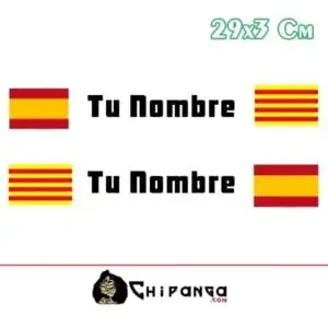 Pegatina Nombre Bandera Rally España y Cataluña