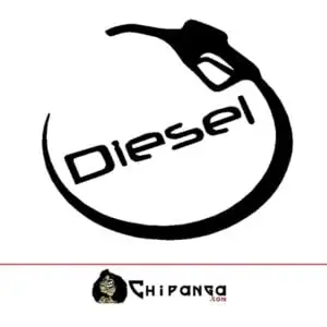 Pegatina Personalizable Diesel manguera curva para el deposito del coche