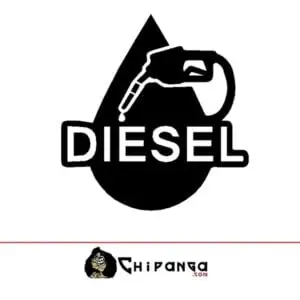 Pegatina Personalizable Diesel gota para el tapon del deposito del coche