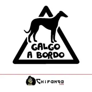 Pegatina Galgo a bordo 2