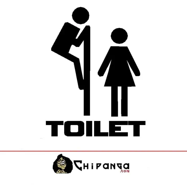 Vinilo Decorativo Puerta Toilet Asomandose Divertido Pegatina Servicios