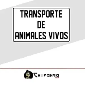 Cartel Adhesivo Transporte De Animales Vivos Pegatina