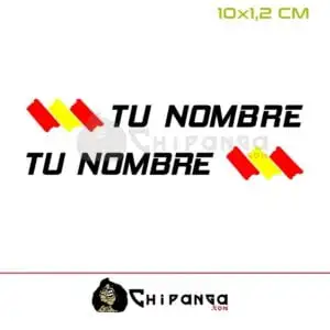 nombe con bandera españa 10 cm