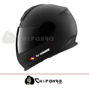 Pegatina nombre con bandera republicana casco 10 cm