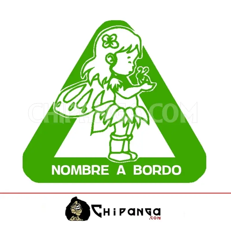 Pegatina nombre personalizado Hada a Bordo