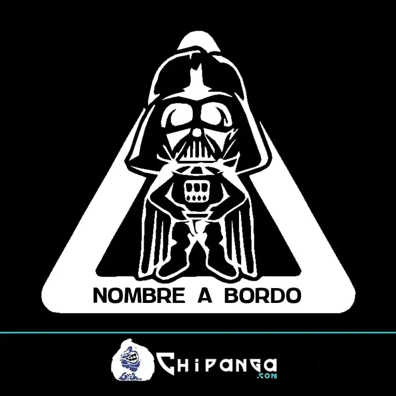 Pegatina a bordo personalizada con nombre Darth Vader Star Wars n