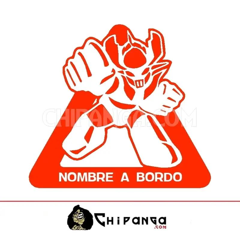 Pegatina a bordo nombre personalizado Mazinger Z