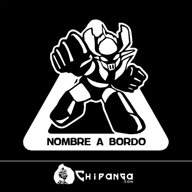 Pegatina a bordo nombre personalizado Mazinger Z n