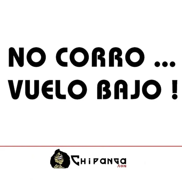 Pegatina para coche frase No corro vuelo bajo