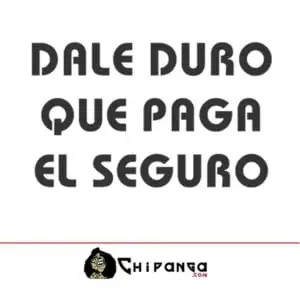 Pegatina para coche frase Dale duro que paga el seguro