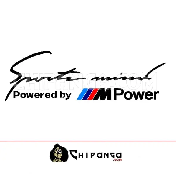 Pegatina Sport Mind powered by M Power BMW