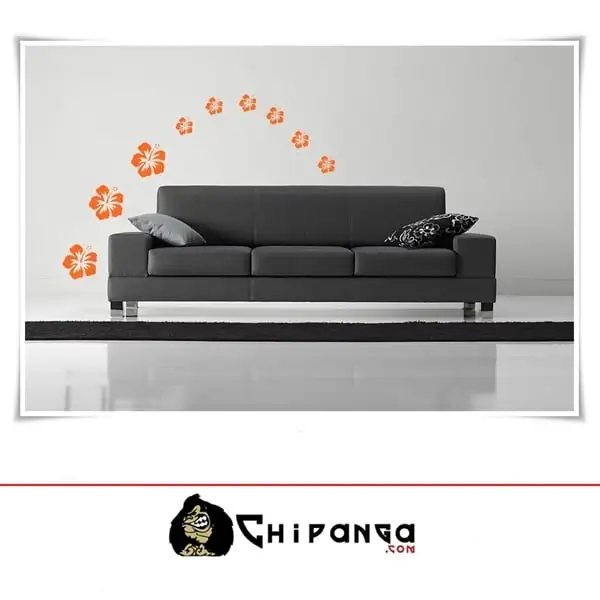 Vinilo Decorativo Flores Hawaianas