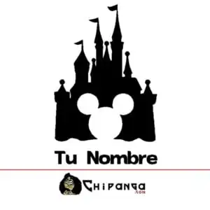 Vinilo Decorativo Infantil Castillo Disney Mickey Mouse con nombre personalizado