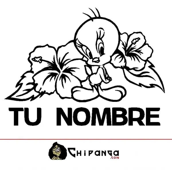 Vinilo Decorativo Infantil Piolin con nombre personalizado