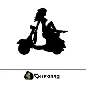 Pegatina Vespa Mujer