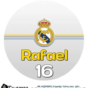 Oblea personalizada para tartas Real Madrid
