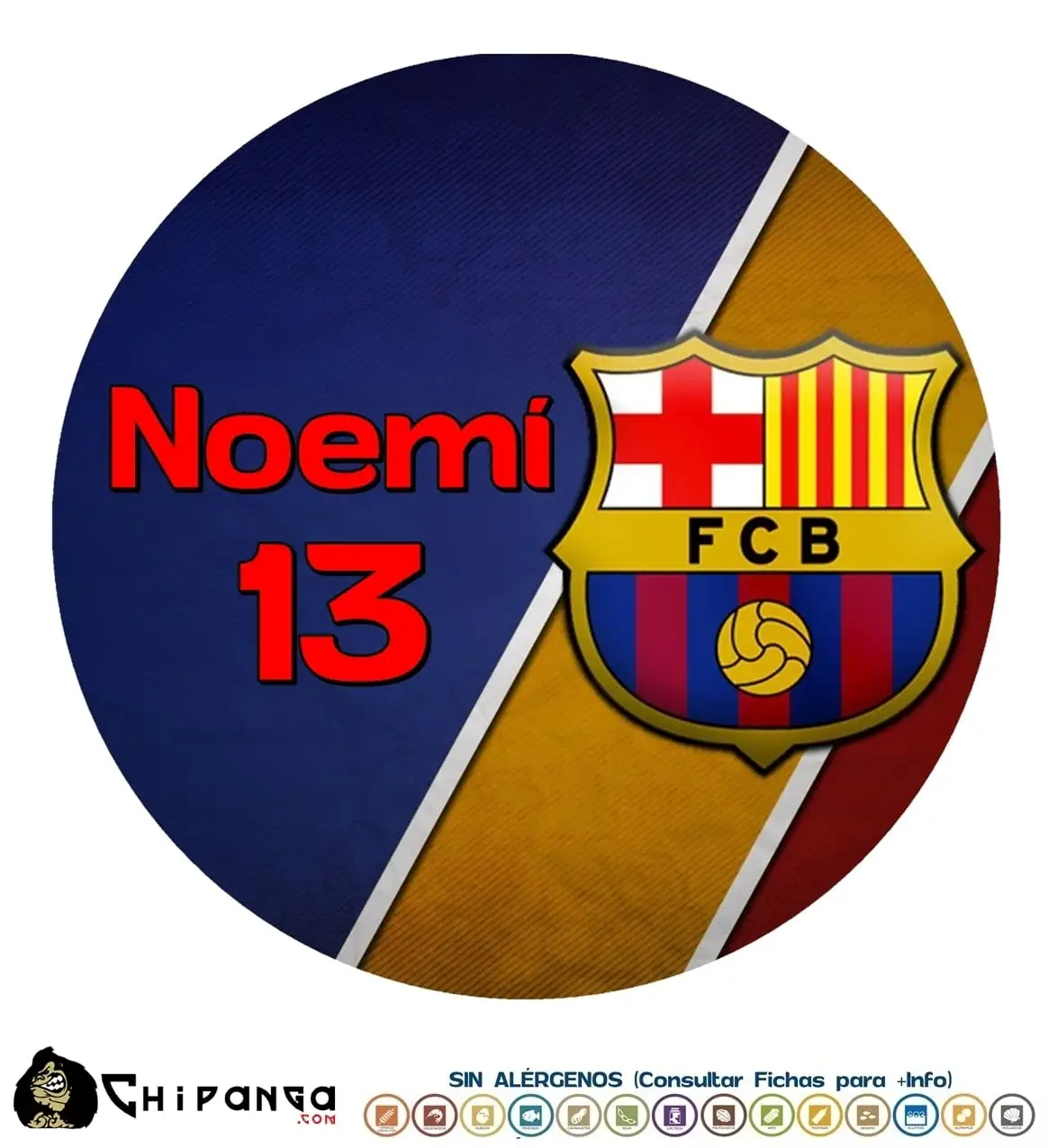 Oblea personalizada para tartas FC Barcelona Barça