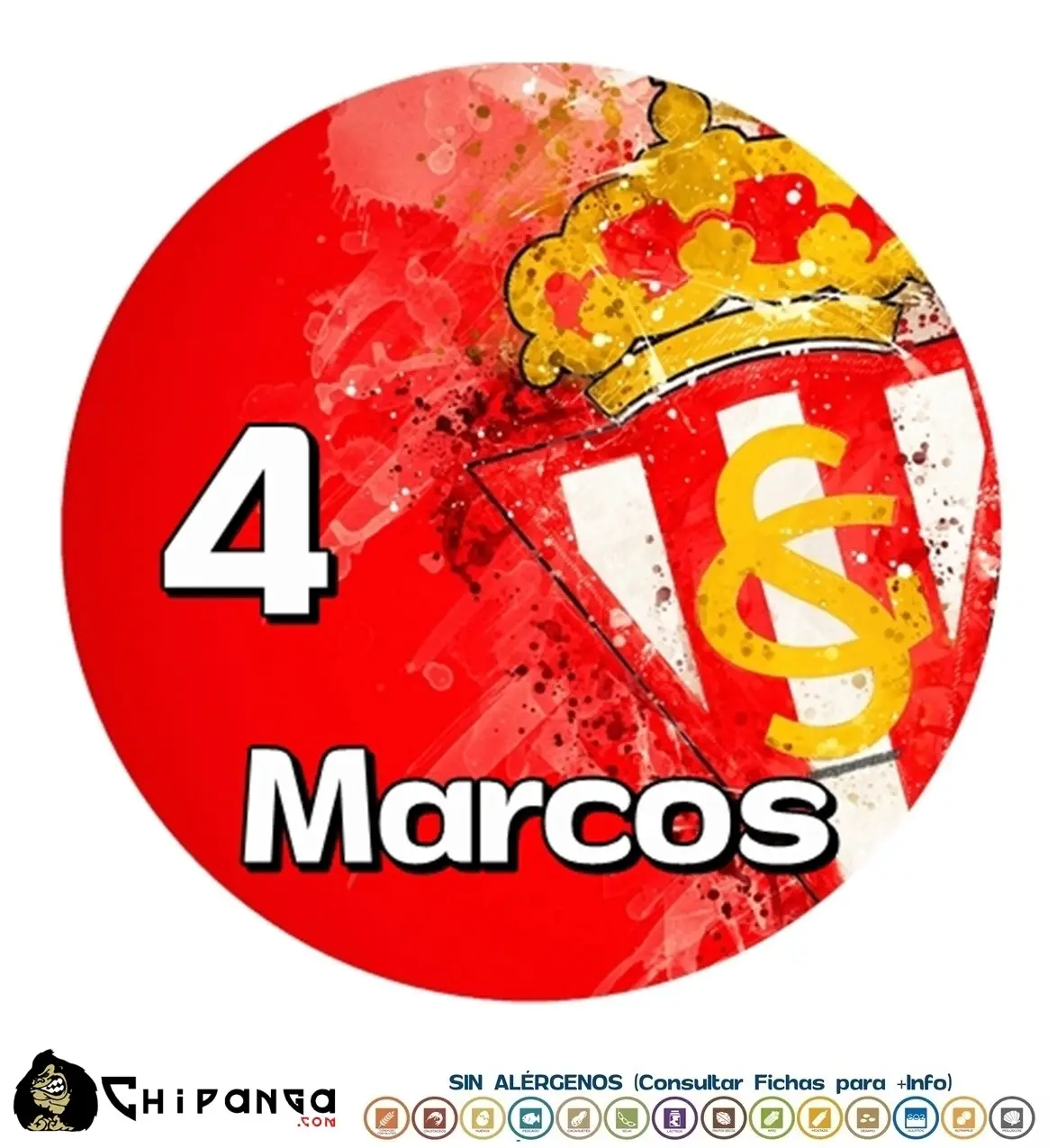 Oblea personalizada para tartas del Sporting de Gijon