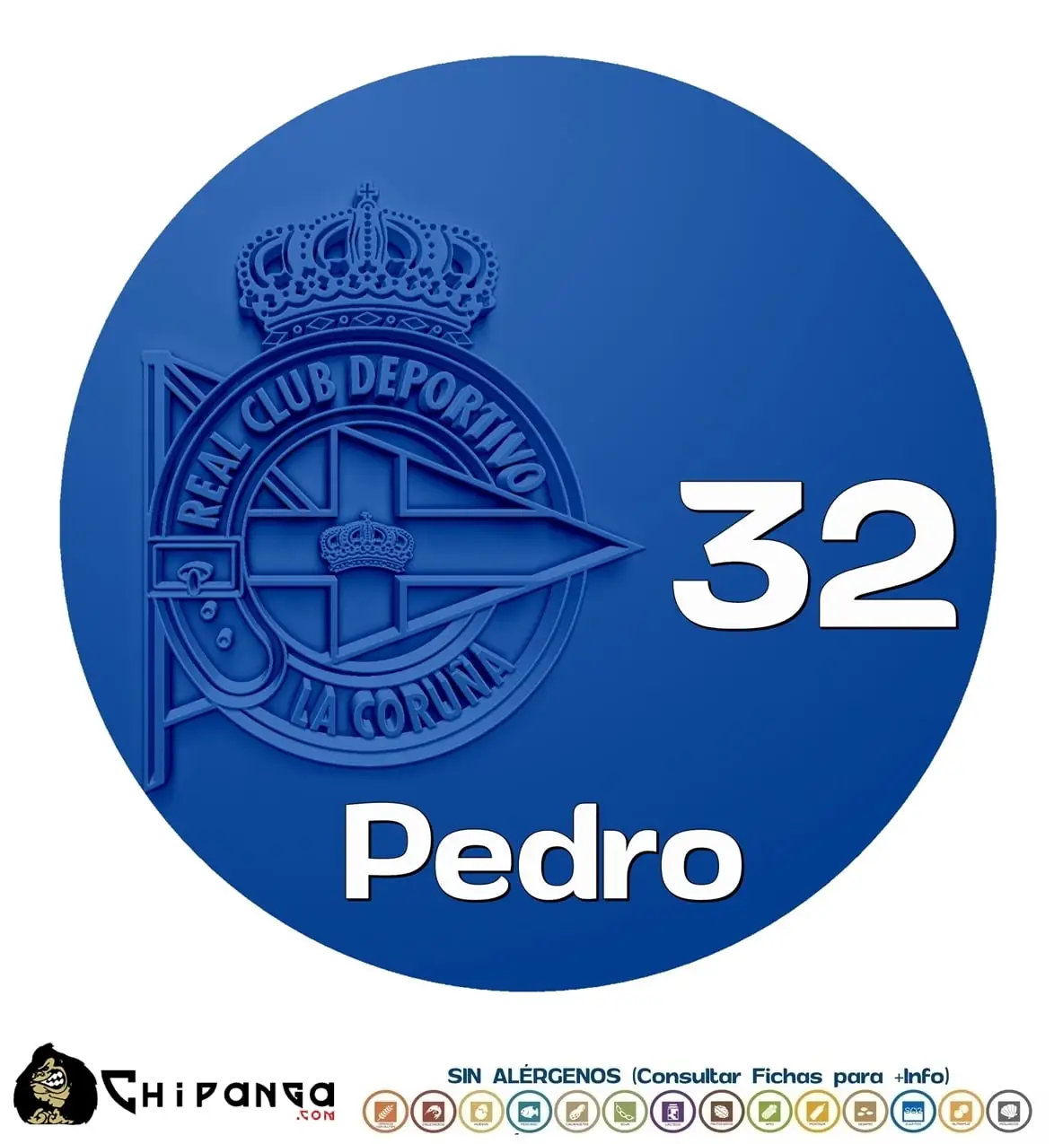Oblea personalizada para tartas del Deportivo de la Coruña