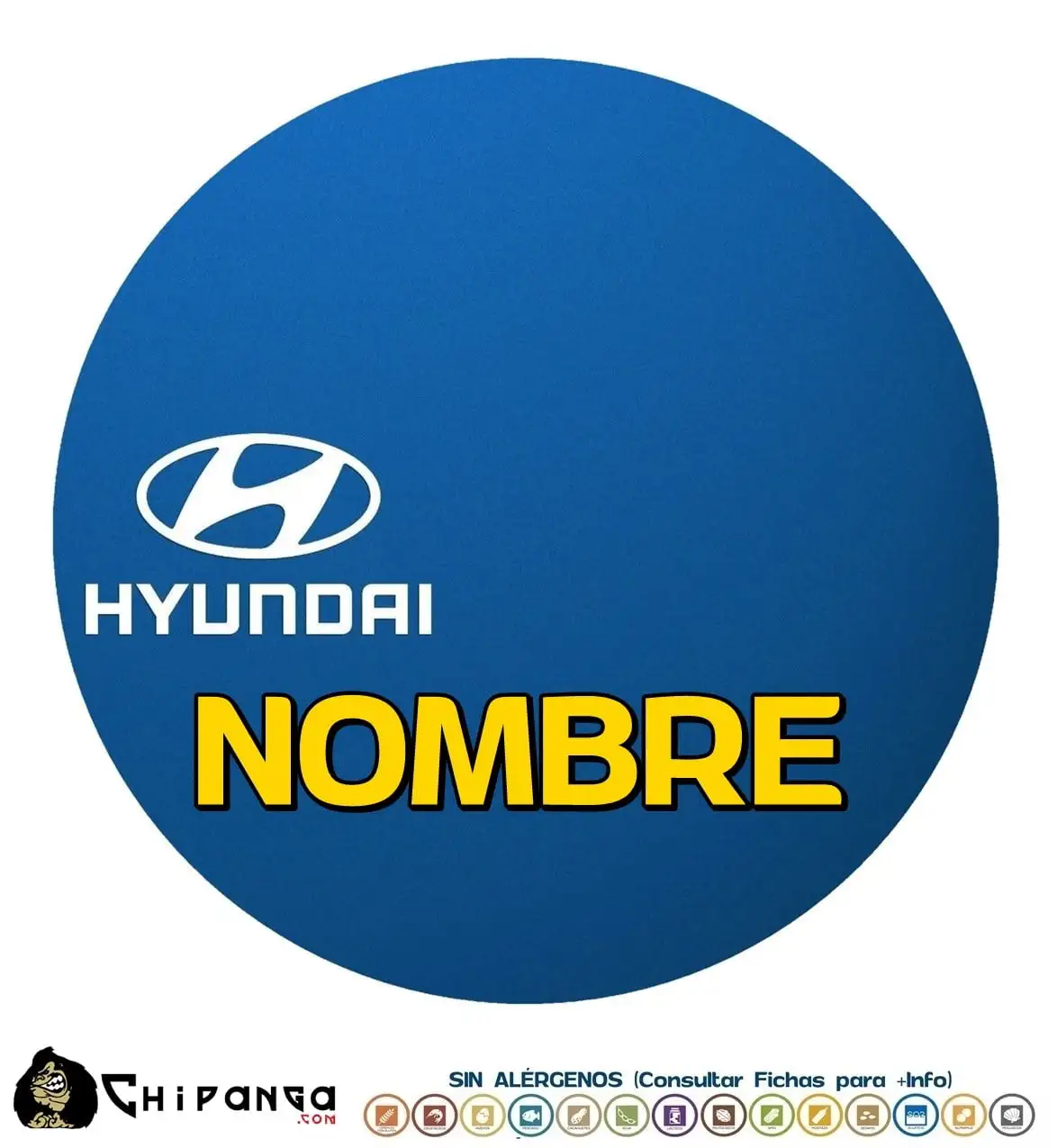 Oblea personalizada para tartas de Hyundai