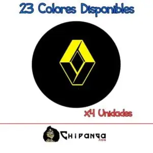 Pegatinas para tapa de llantas Renault modelo 2 Buje Rueda