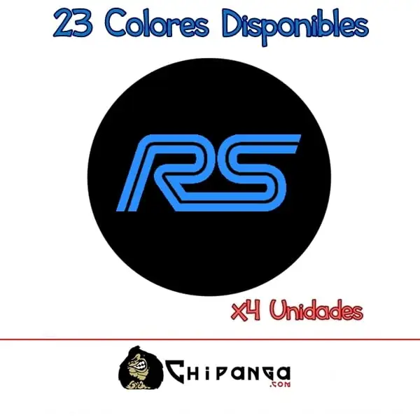 Pegatinas para tapa de llantas Rs modelo 2 Buje Rueda