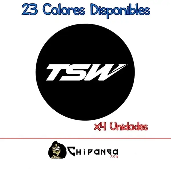 Pegatinas para tapa de llantas Tsw Buje Rueda