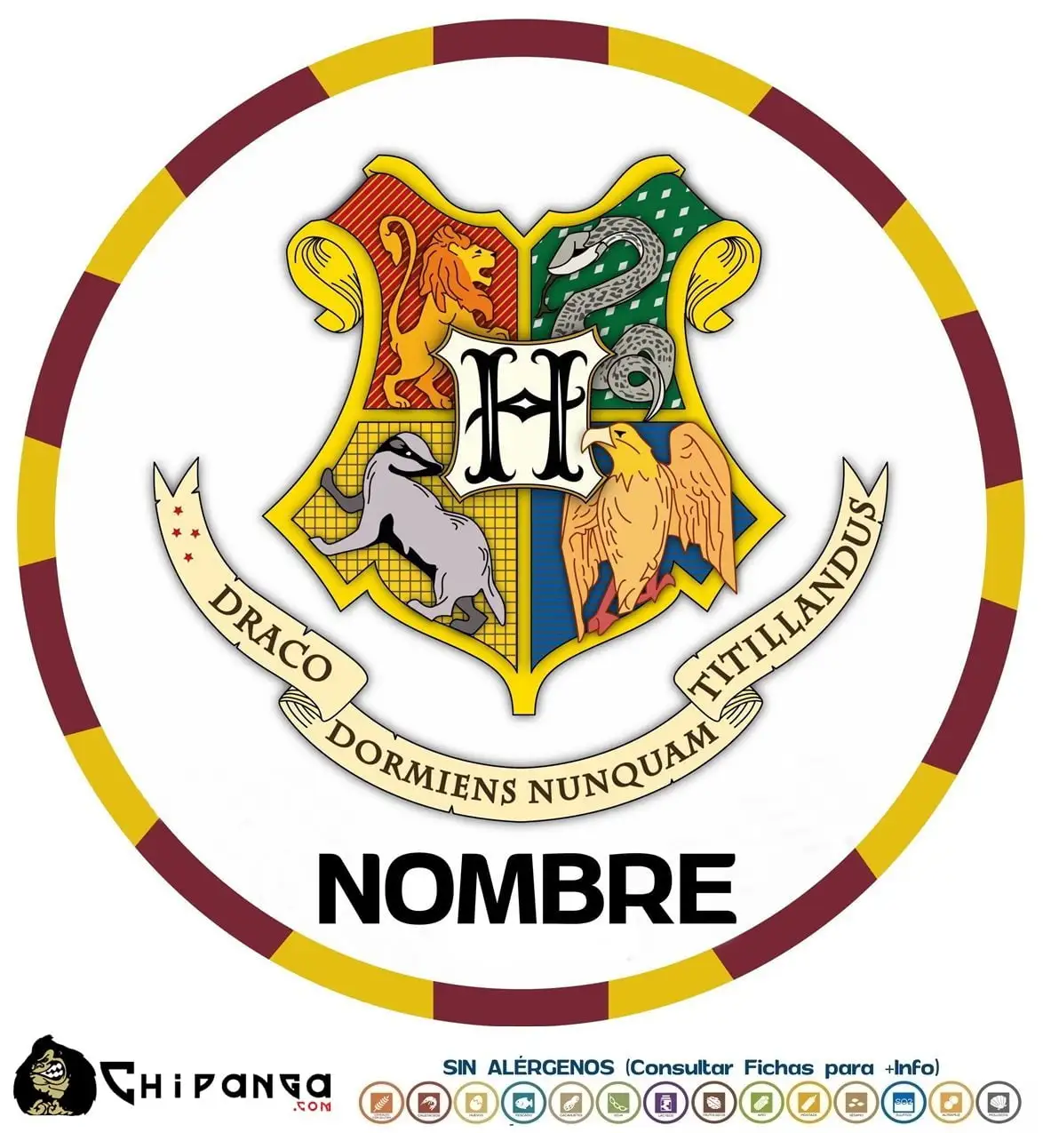 Oblea personalizada para tartas de Harry Potter  modelo 2 disco