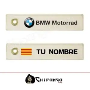 Llavero de tela Bmw Motorrad Personalizado  con Nombre y Bandera de Catalunya Cataluña