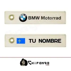 Llavero de tela Bmw Motorrad Personalizado  con Nombre y Bandera de Asturia