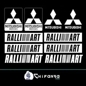 Kit Pegatinas para coche Mitsubishi Ralliart - Imagen 2