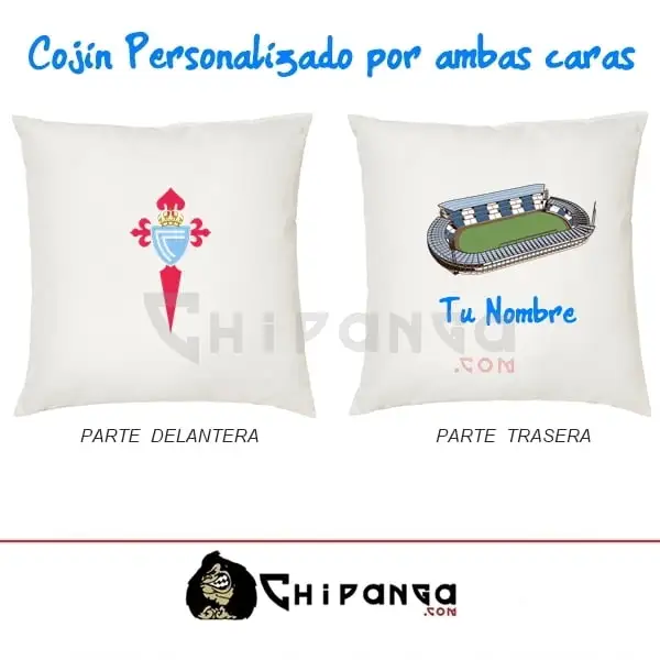 Cojín RC Celta  Estadio Balaidos Personalizado con Nombre
