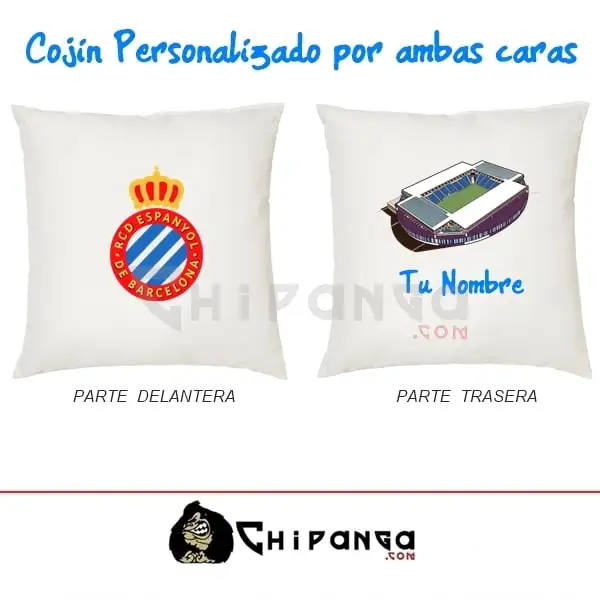 Cojín RCD Espanyol de Barcelona RCDE Stadium Personalizado con Nombre