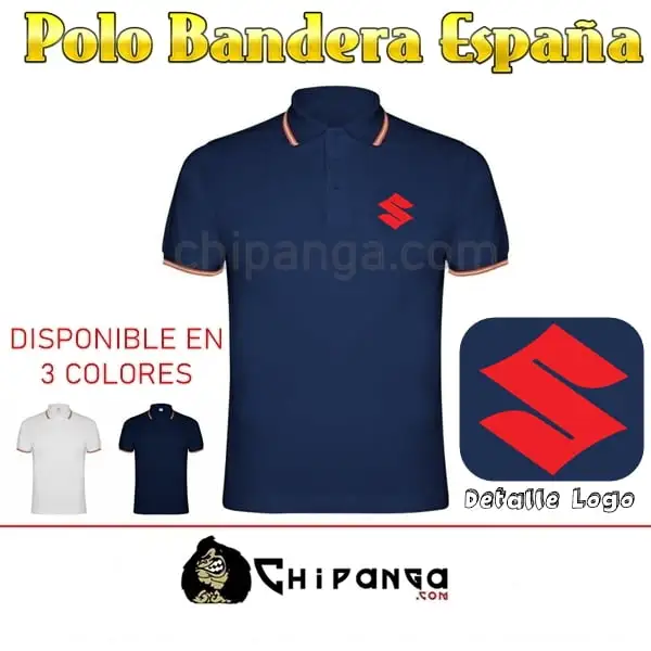 Polo Logo Suzuki Bandera de España
