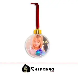 Bola 8cm para árbol de Navidad Personalizada con Foto ambas caras