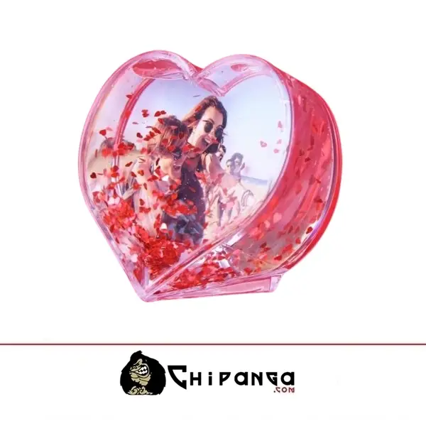Portafotos de Agua Corazones Rojos - Incluye Foto -