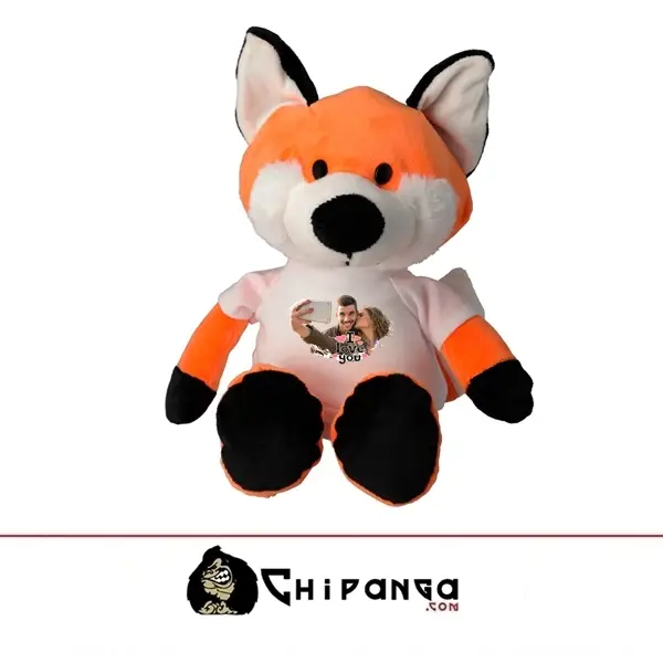 Zorro de Peluche con Camiseta Personalizada con Foto